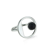 Anillo plata y lava